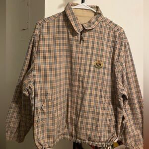 Burberry Beige Plaid Lightweight Jacket